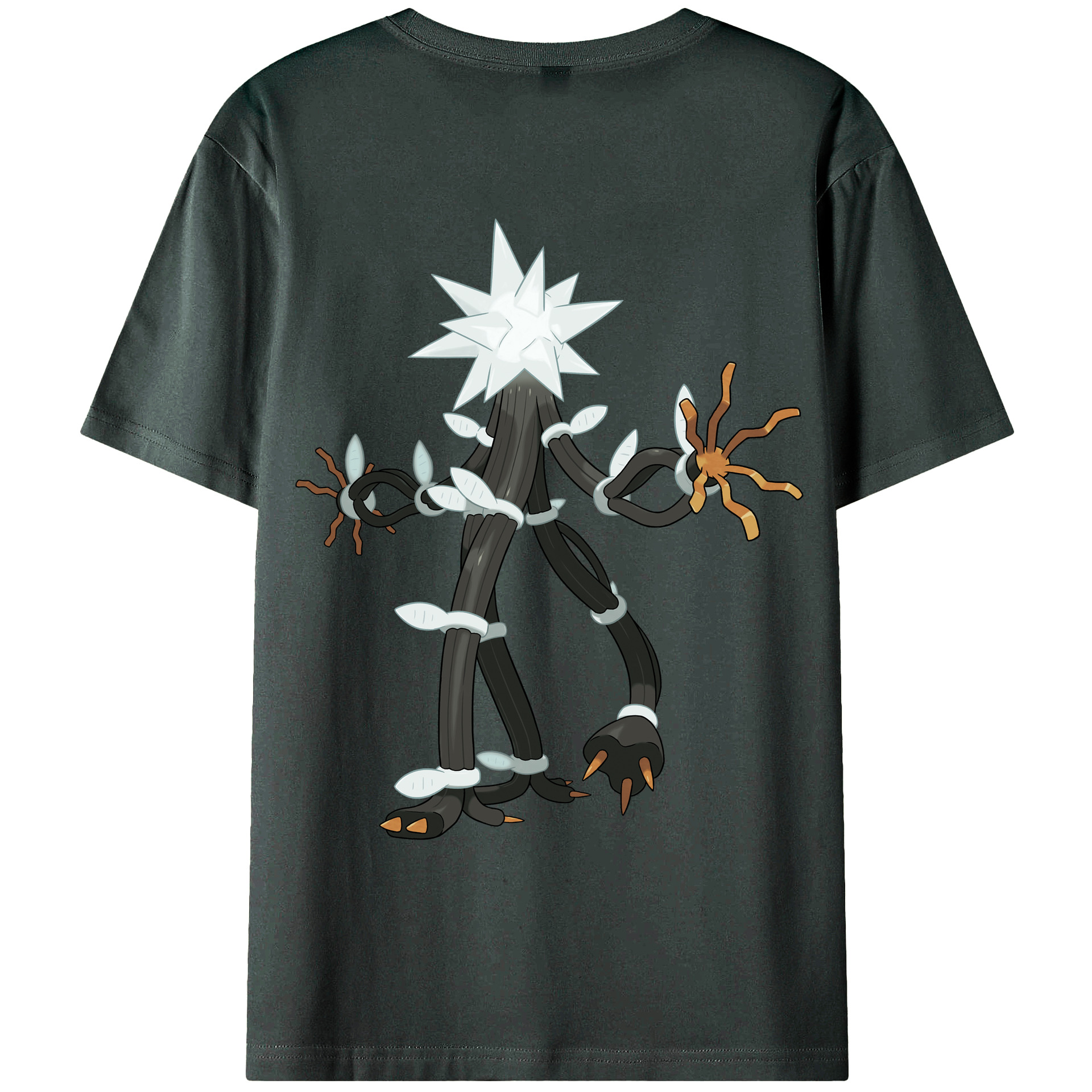 （画像用） ポケットモンスター Pokémon 綿100％ メンズ半袖Tシャツ（バックプリント） 通気性